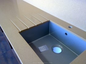 Fregadero bajo encimera con escurridor - Atron Square Ocean