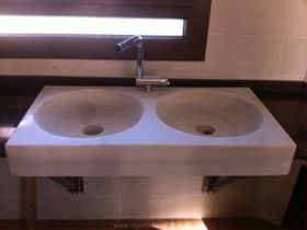 Fregadero sobre encimera Blanco Macael